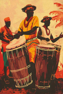 Rhythmic Celebration in Vibrant Culture Heritage Poster PosterGoat