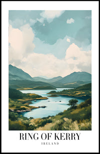 Ring of Kerry Scenic Landscape Travel Poster PosterGoat
