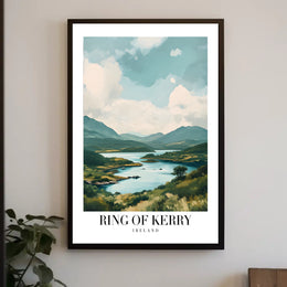 Ring of Kerry Scenic Landscape Travel Poster PosterGoat