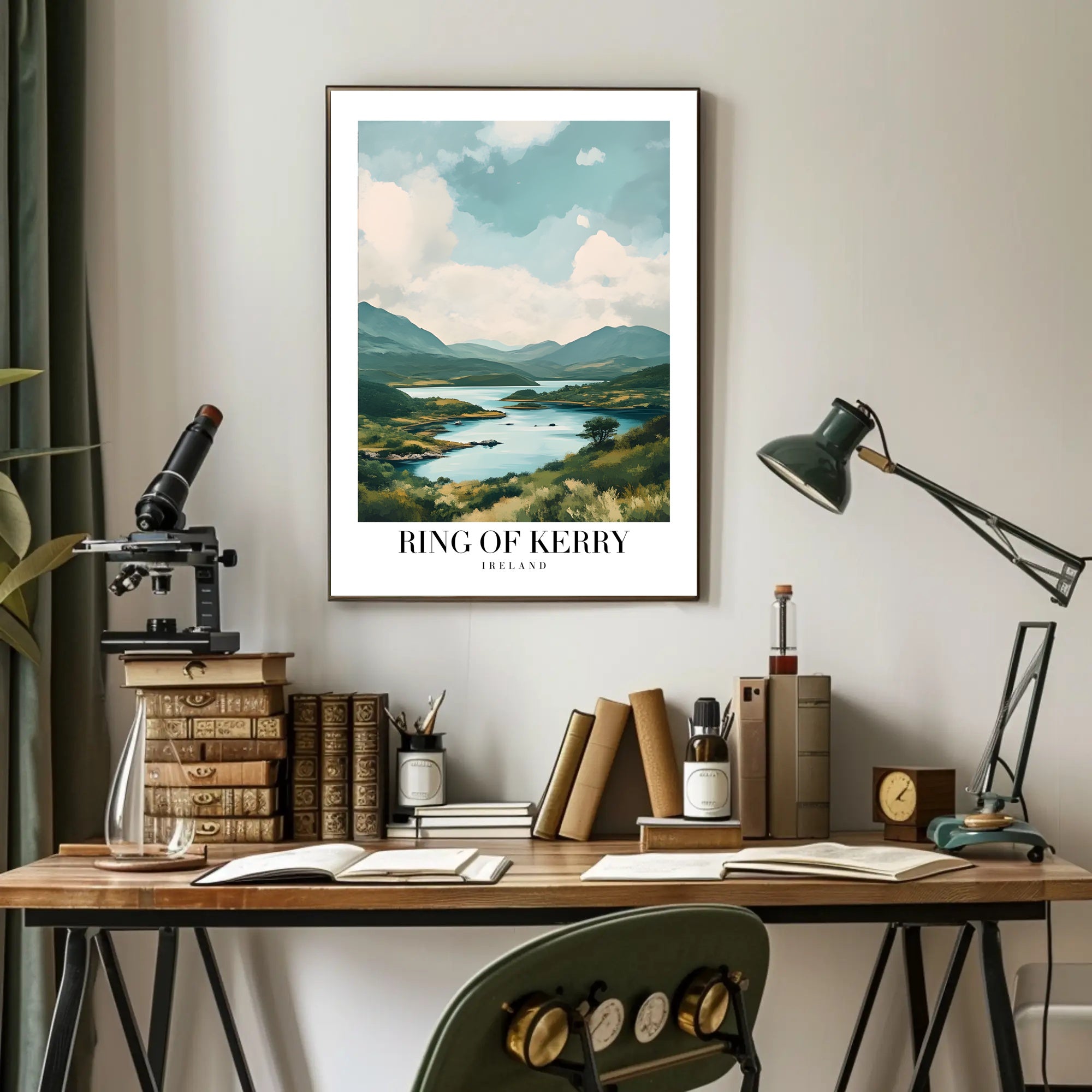 Ring of Kerry Scenic Landscape Travel Poster PosterGoat