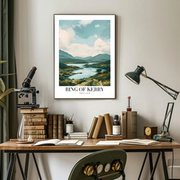 Ring of Kerry Scenic Landscape Travel Poster PosterGoat