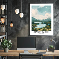 Ring of Kerry Scenic Landscape Travel Poster PosterGoat