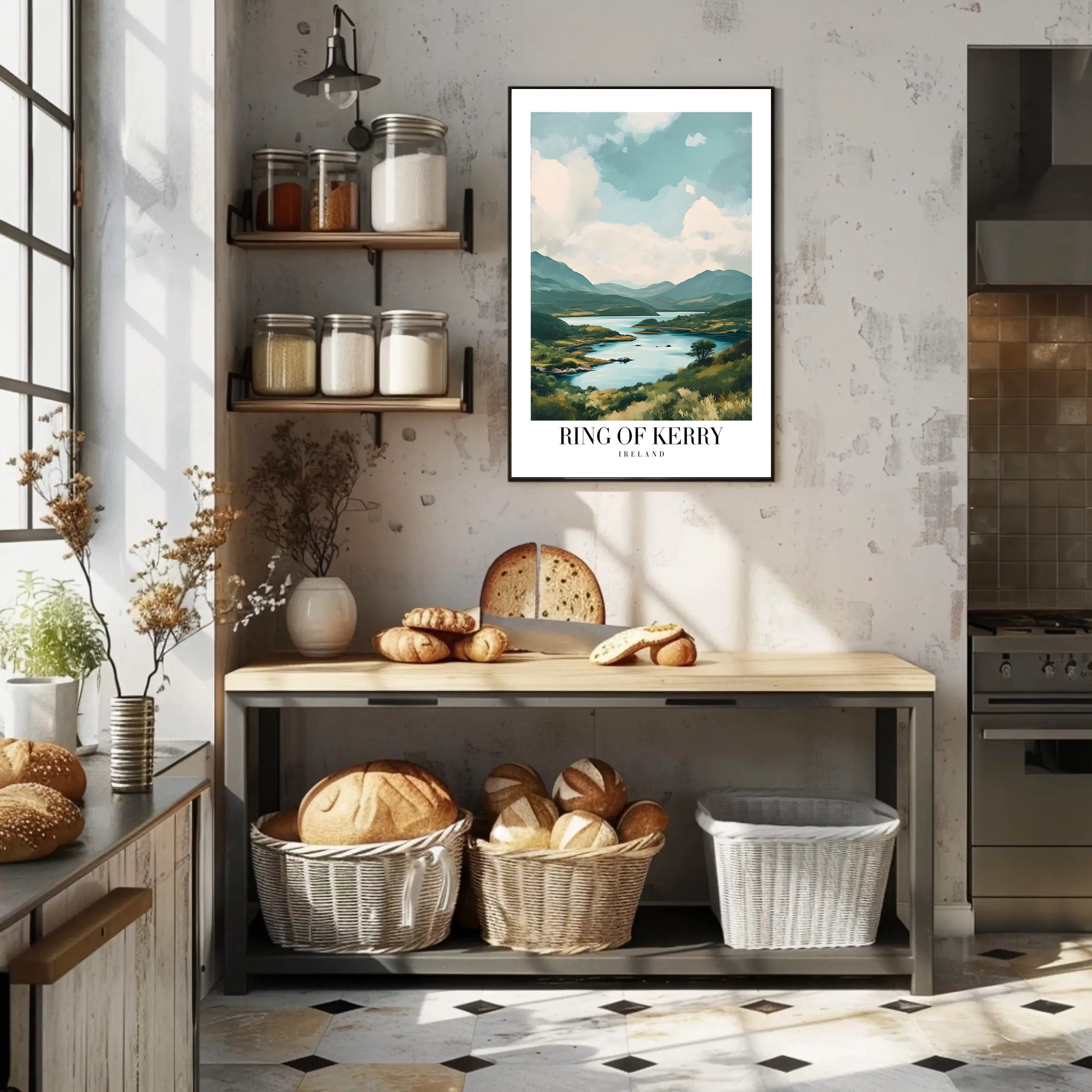 Ring of Kerry Scenic Landscape Travel Poster PosterGoat