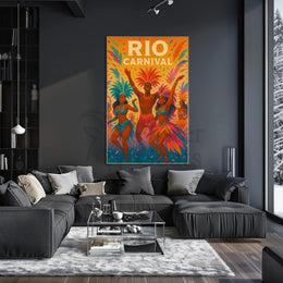 Rio Carnival Dancers Vibrant Celebration Cultural or Heritage Poster PosterGoat