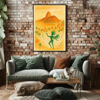 Rio Carnival Samba Celebration in Watercolor Art Poster PosterGoat