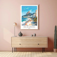 Rio de Janeiro Beach Scene: A Vibrant Travel Poster PosterGoat