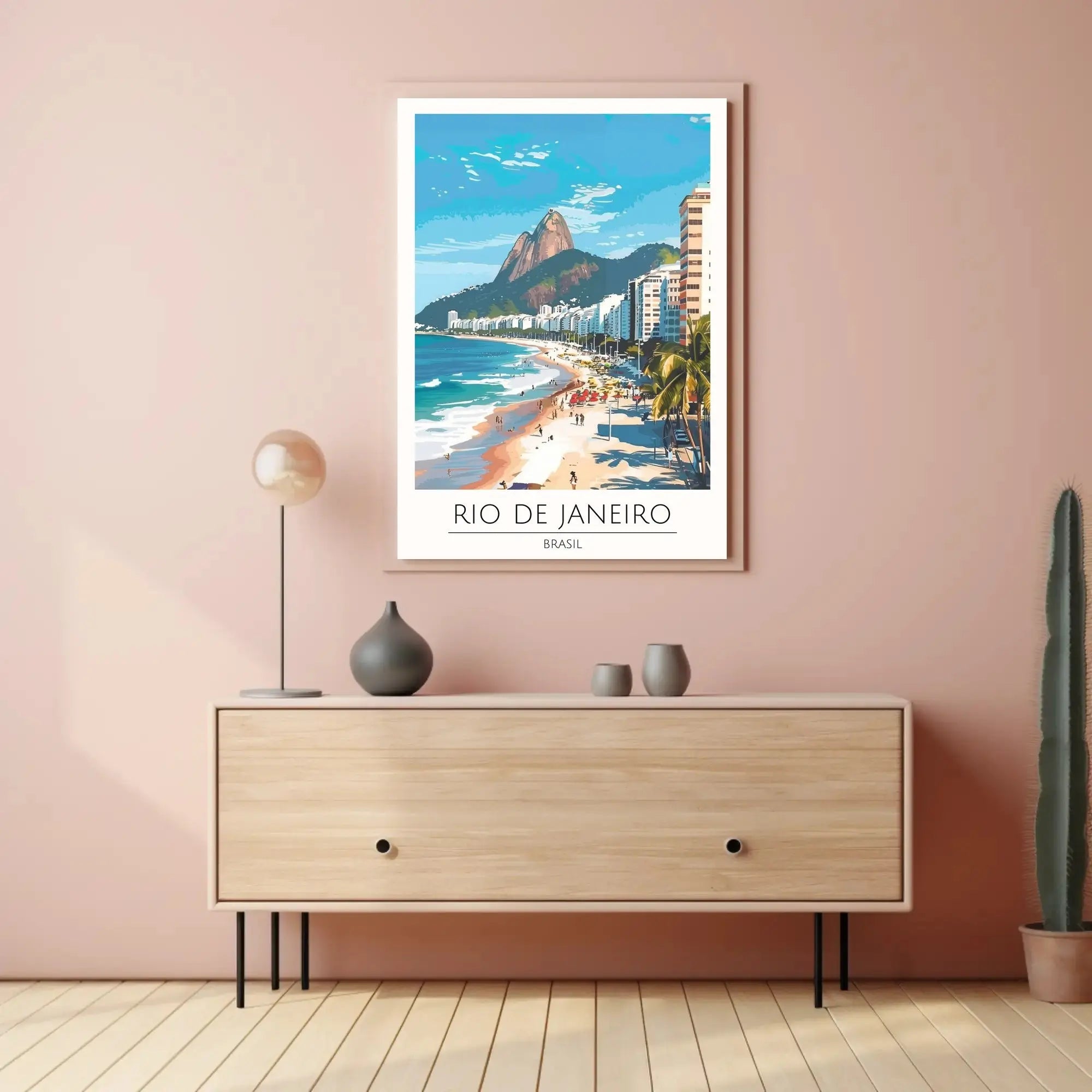 Rio de Janeiro Beach Scene: A Vibrant Travel Poster PosterGoat