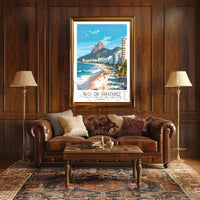 Rio de Janeiro Beach Scene: A Vibrant Travel Poster PosterGoat