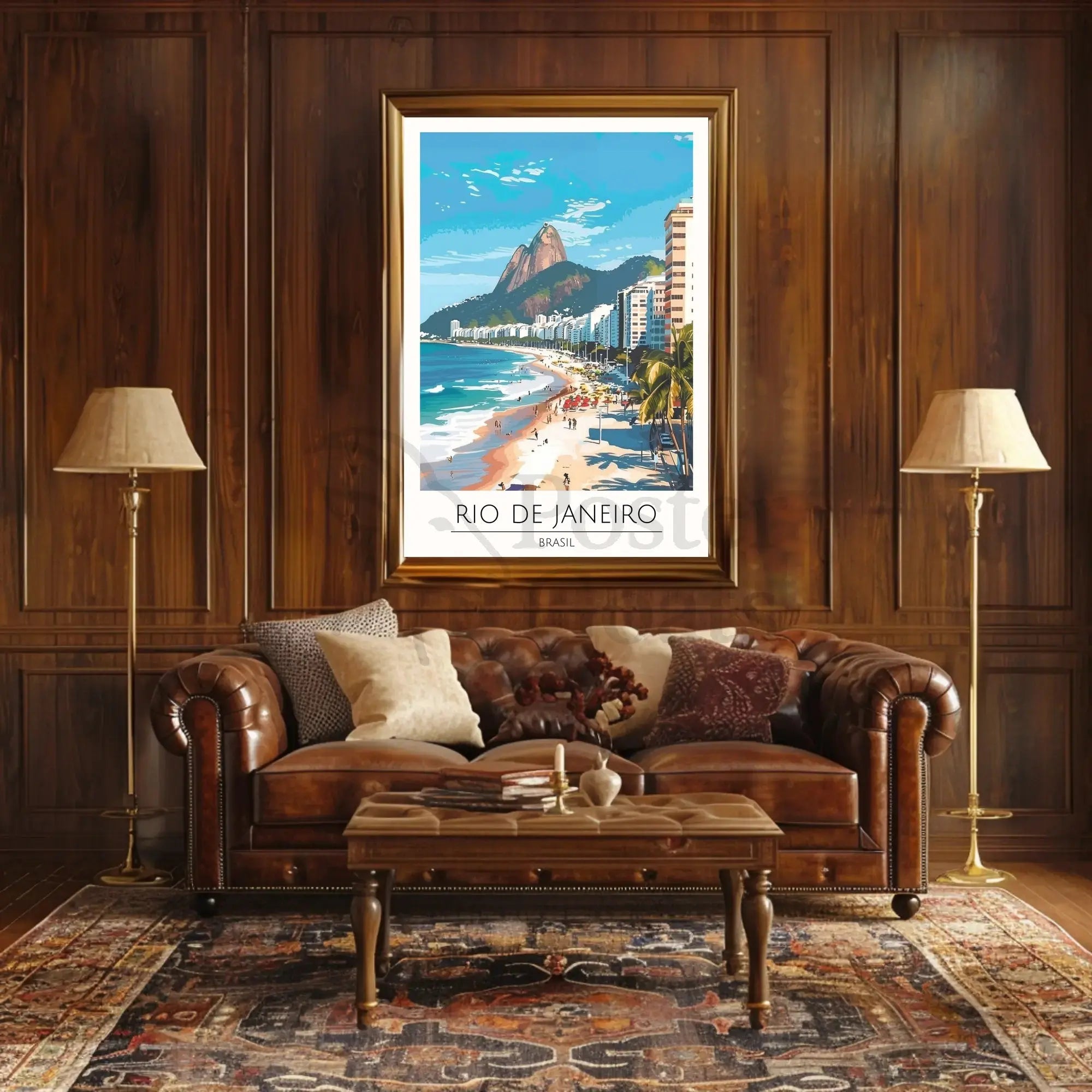 Rio de Janeiro Beach Scene: A Vibrant Travel Poster PosterGoat