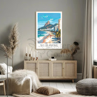 Rio de Janeiro Beach Scene: A Vibrant Travel Poster PosterGoat