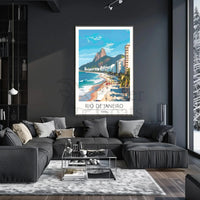 Rio de Janeiro Beach Scene: A Vibrant Travel Poster PosterGoat