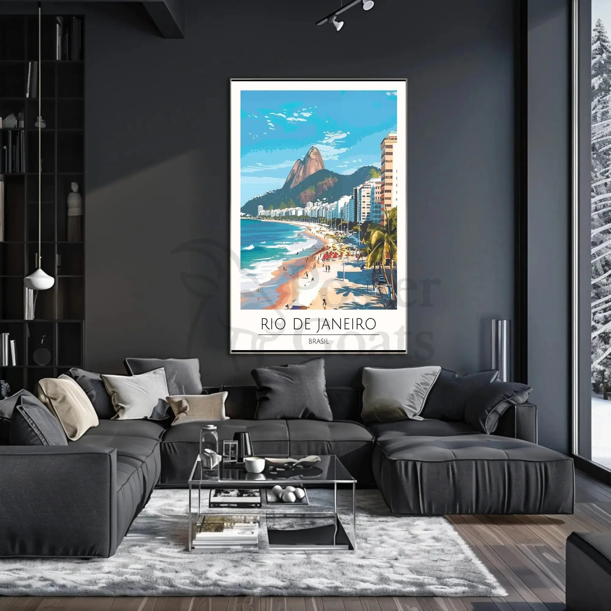 Rio de Janeiro Beach Scene: A Vibrant Travel Poster PosterGoat