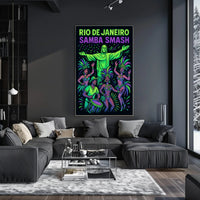 Rio de Janeiro Carnival Celebration Travel Poster PosterGoat