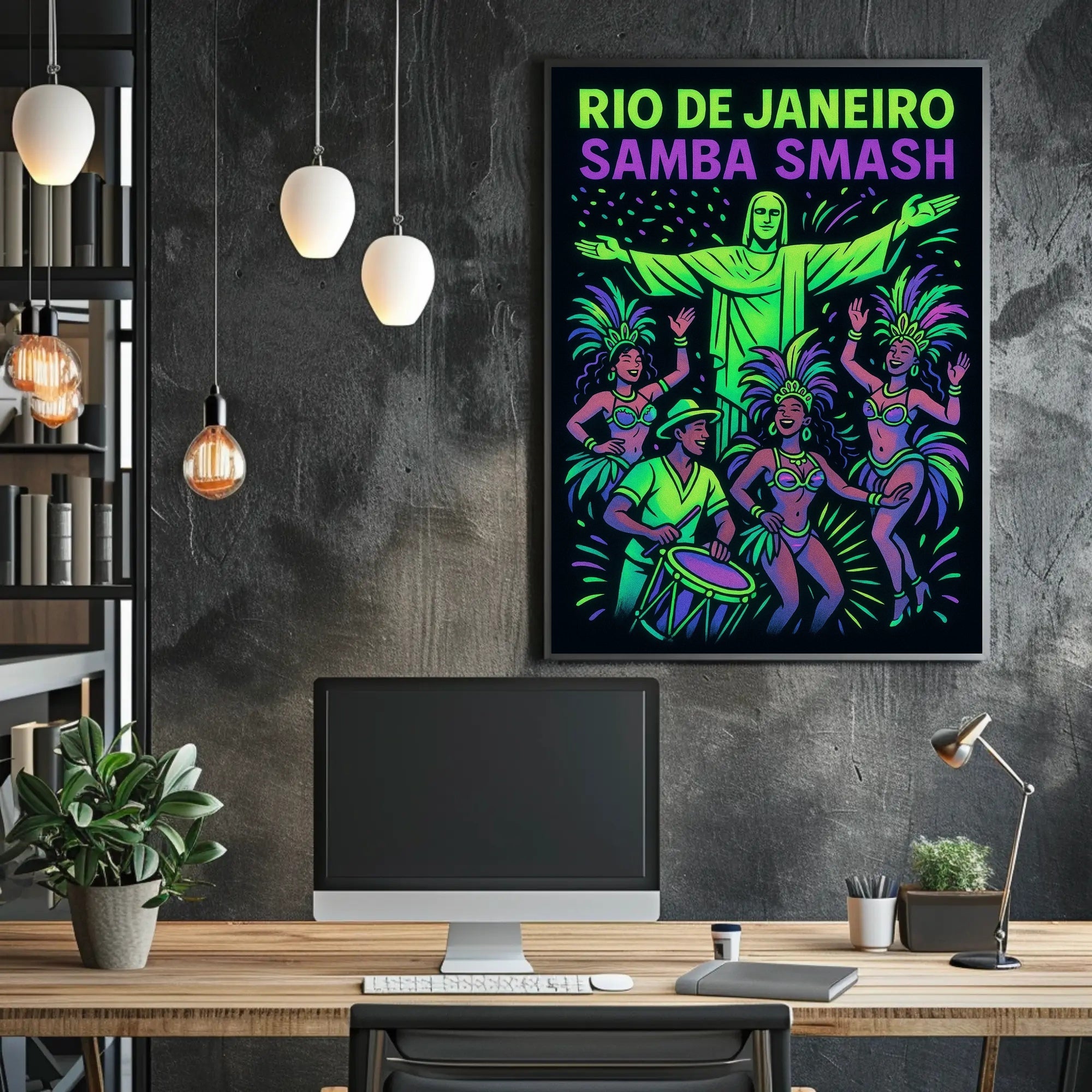 Rio de Janeiro Carnival Celebration Travel Poster PosterGoat