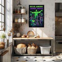 Rio de Janeiro Carnival Celebration Travel Poster PosterGoat