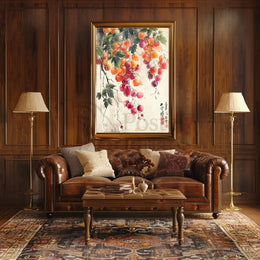 Ripe Fruit Harmony in Classic East Asian Art Poster PosterGoat