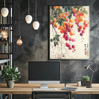 Ripe Fruit Harmony in Classic East Asian Art Poster PosterGoat