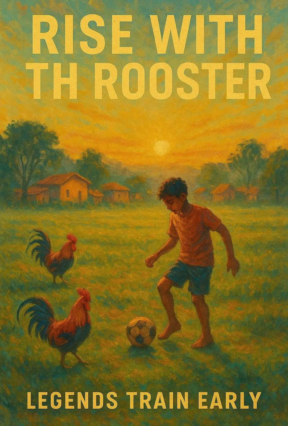 Rise with the Rooster Sports Poster PosterGoat
