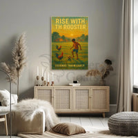 Rise with the Rooster Sports Poster PosterGoat