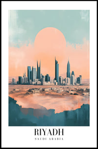 Riyadh Skyline Artistic Urban or Cityscape Poster PosterGoat