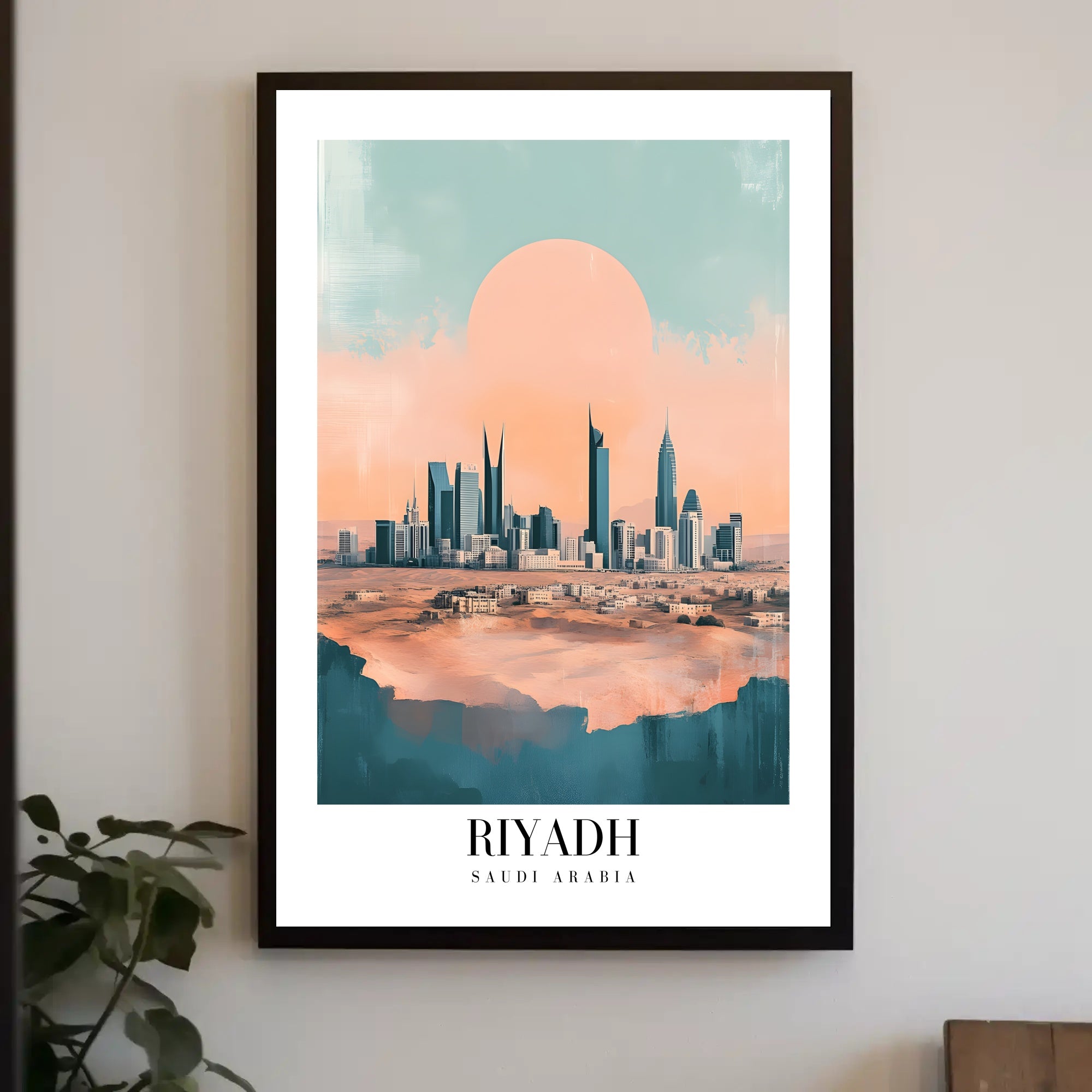 Riyadh Skyline Artistic Urban or Cityscape Poster PosterGoat