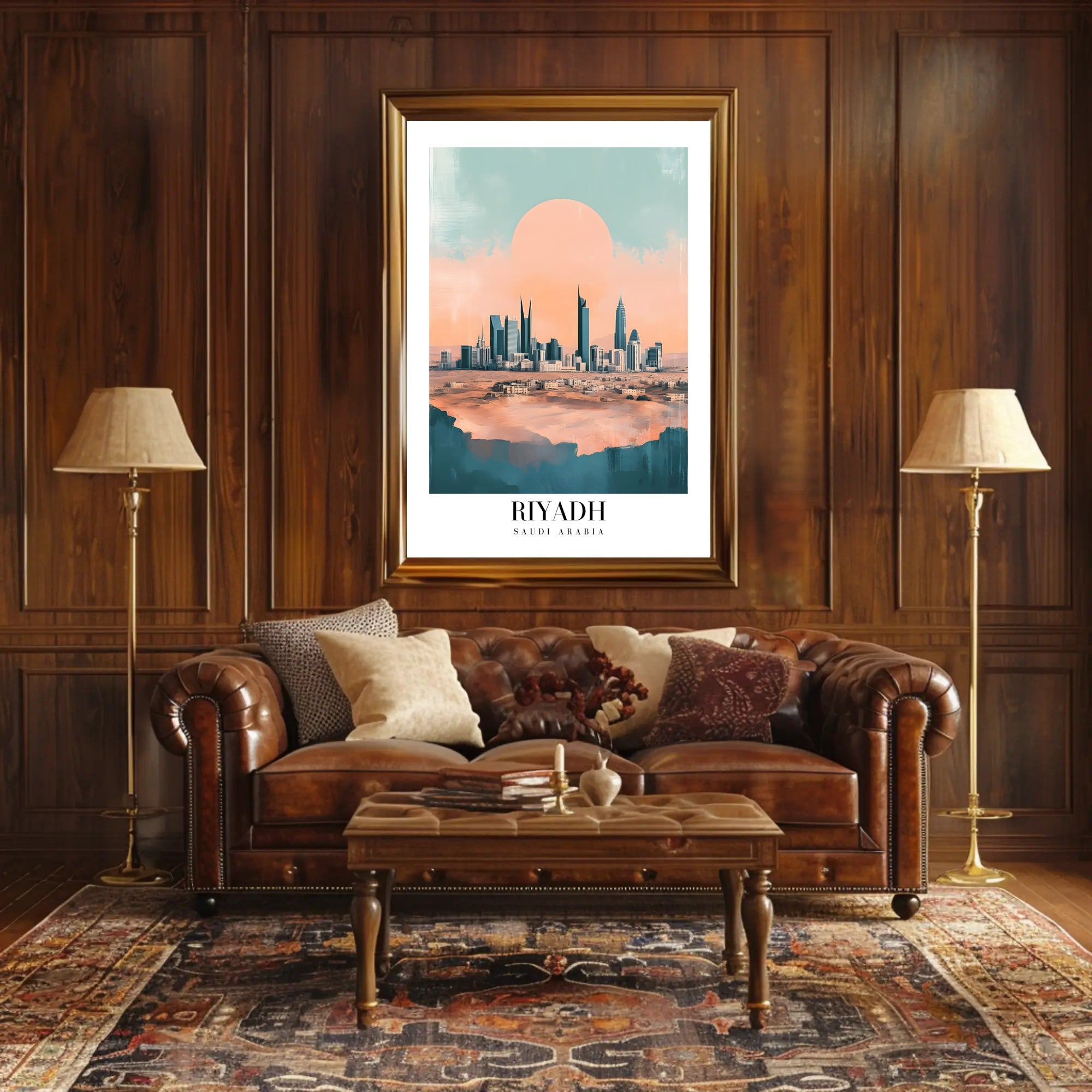 Riyadh Skyline Artistic Urban or Cityscape Poster PosterGoat