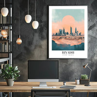 Riyadh Skyline Artistic Urban or Cityscape Poster PosterGoat