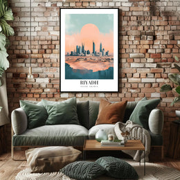 Riyadh Skyline Artistic Urban or Cityscape Poster PosterGoat