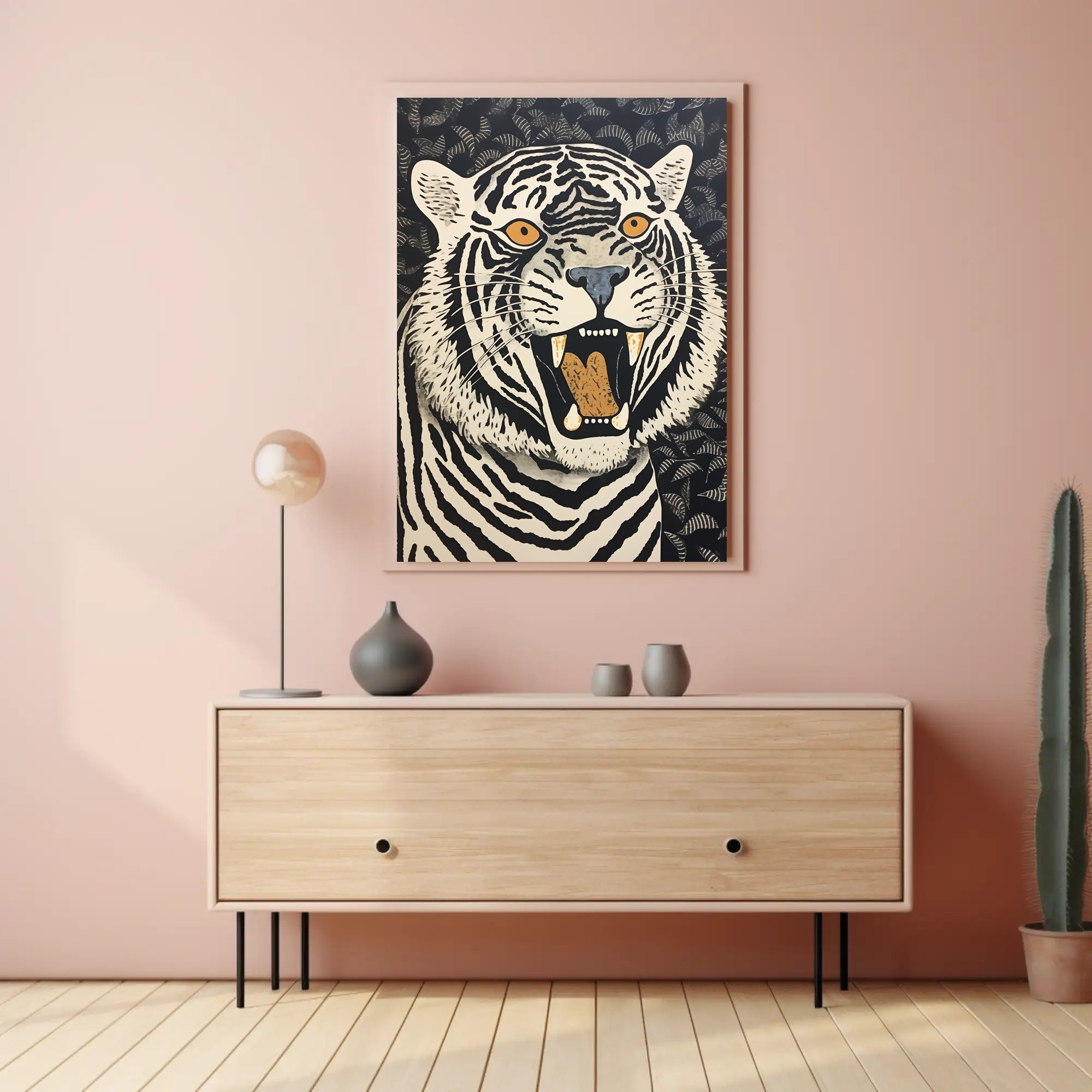 Roaring Strength: Majestic Tiger Animal Poster PosterGoat
