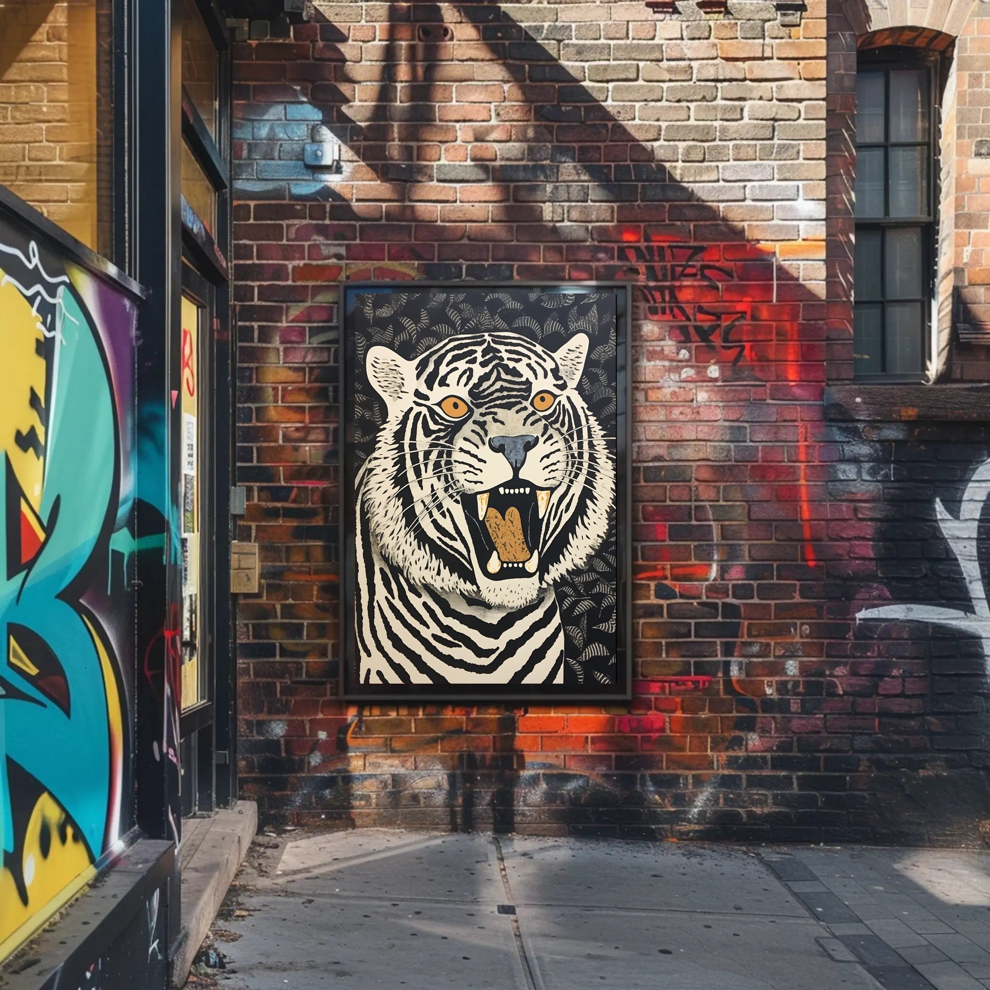 Roaring Strength: Majestic Tiger Animal Poster PosterGoat