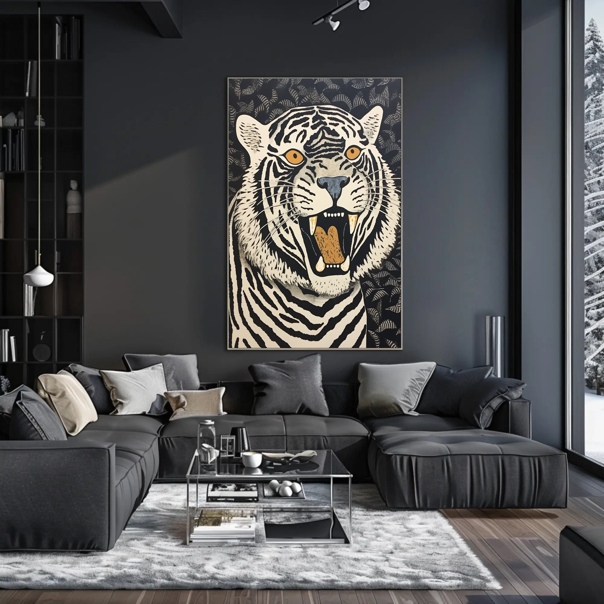 Roaring Strength: Majestic Tiger Animal Poster PosterGoat