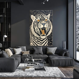 Roaring Strength: Majestic Tiger Animal Poster PosterGoat
