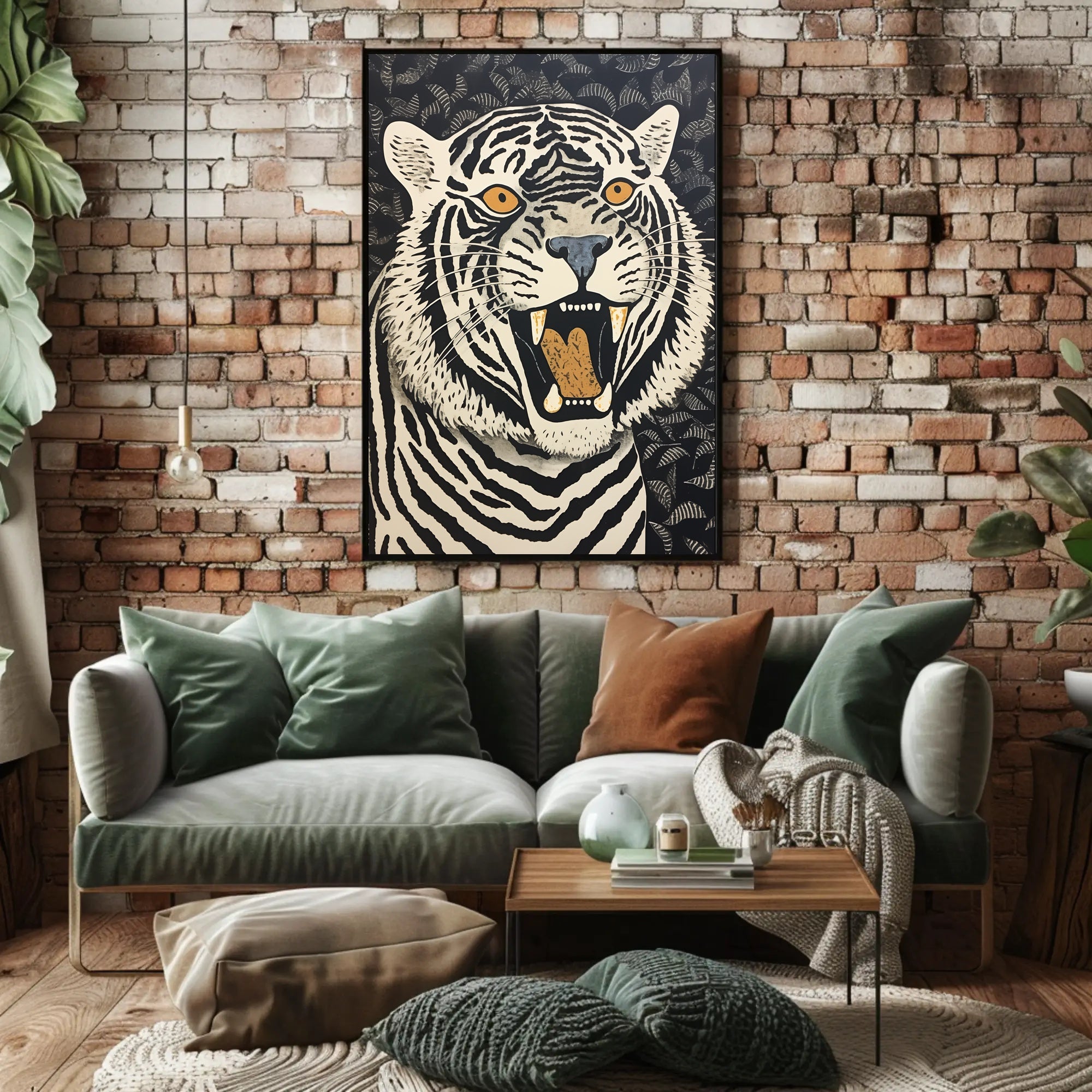 Roaring Strength: Majestic Tiger Animal Poster PosterGoat