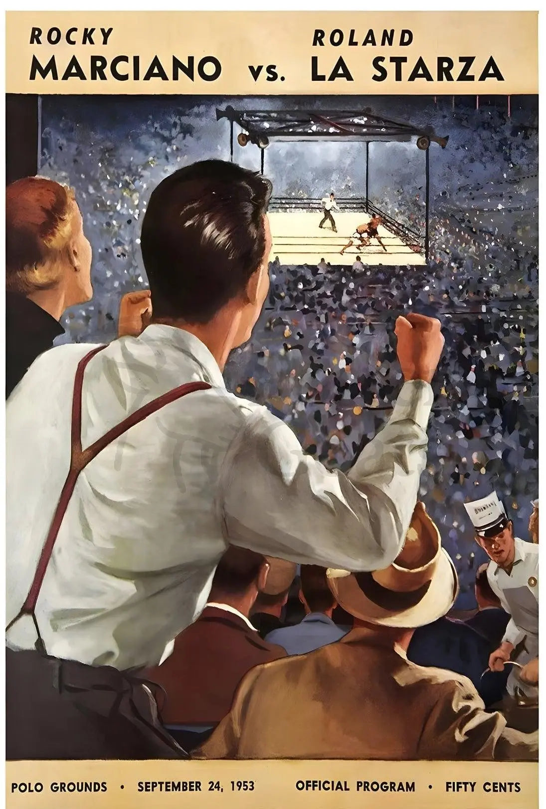 Rocky Marciano vs Roland La Starza Sports Poster PosterGoat