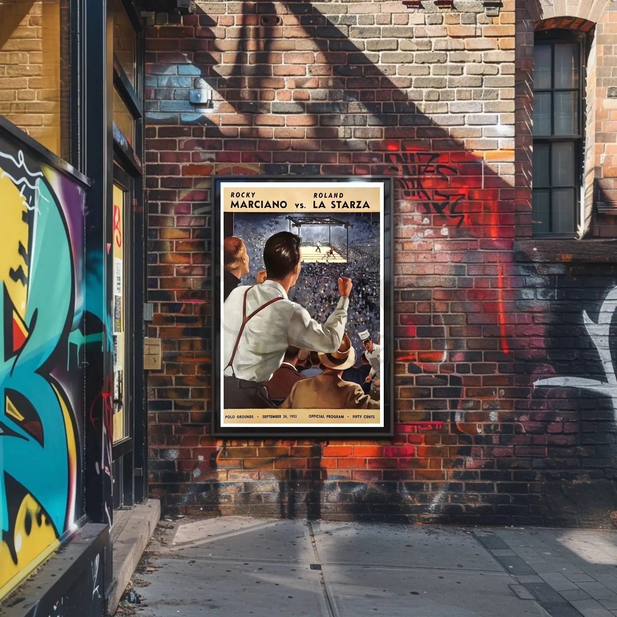 Rocky Marciano vs Roland La Starza Sports Poster PosterGoat