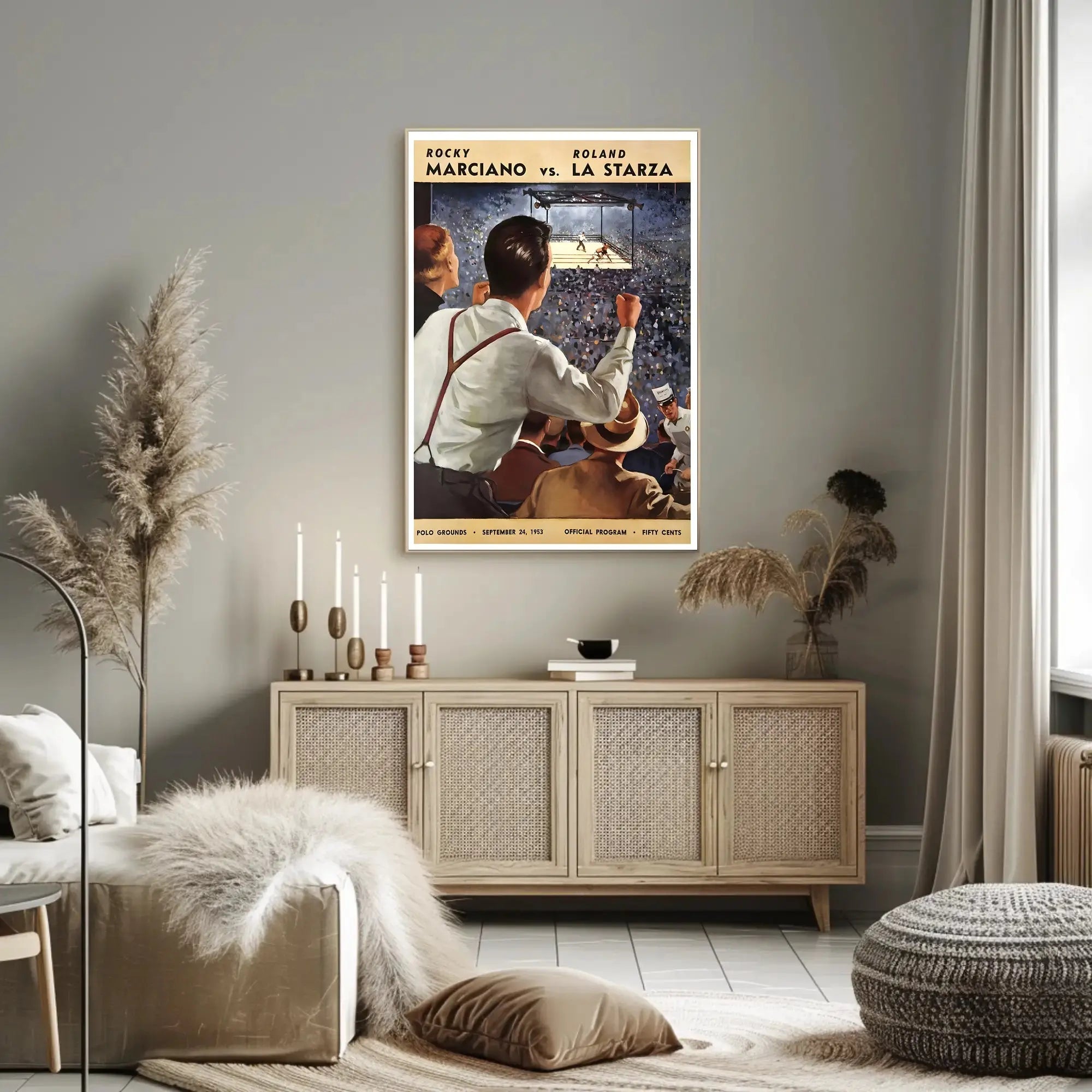 Rocky Marciano vs Roland La Starza Sports Poster PosterGoat
