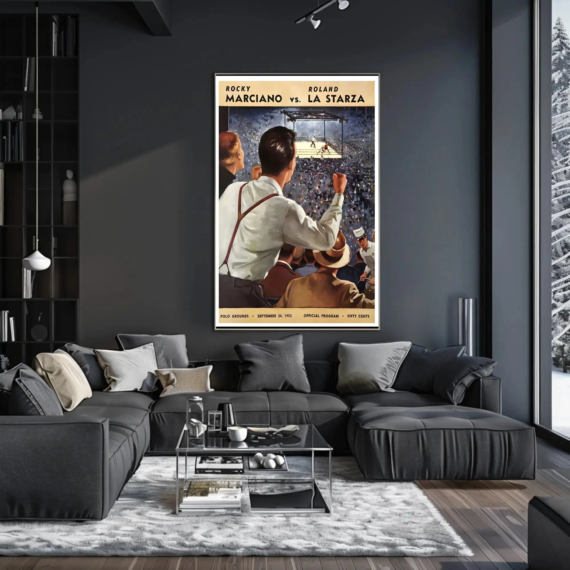 Rocky Marciano vs Roland La Starza Sports Poster PosterGoat
