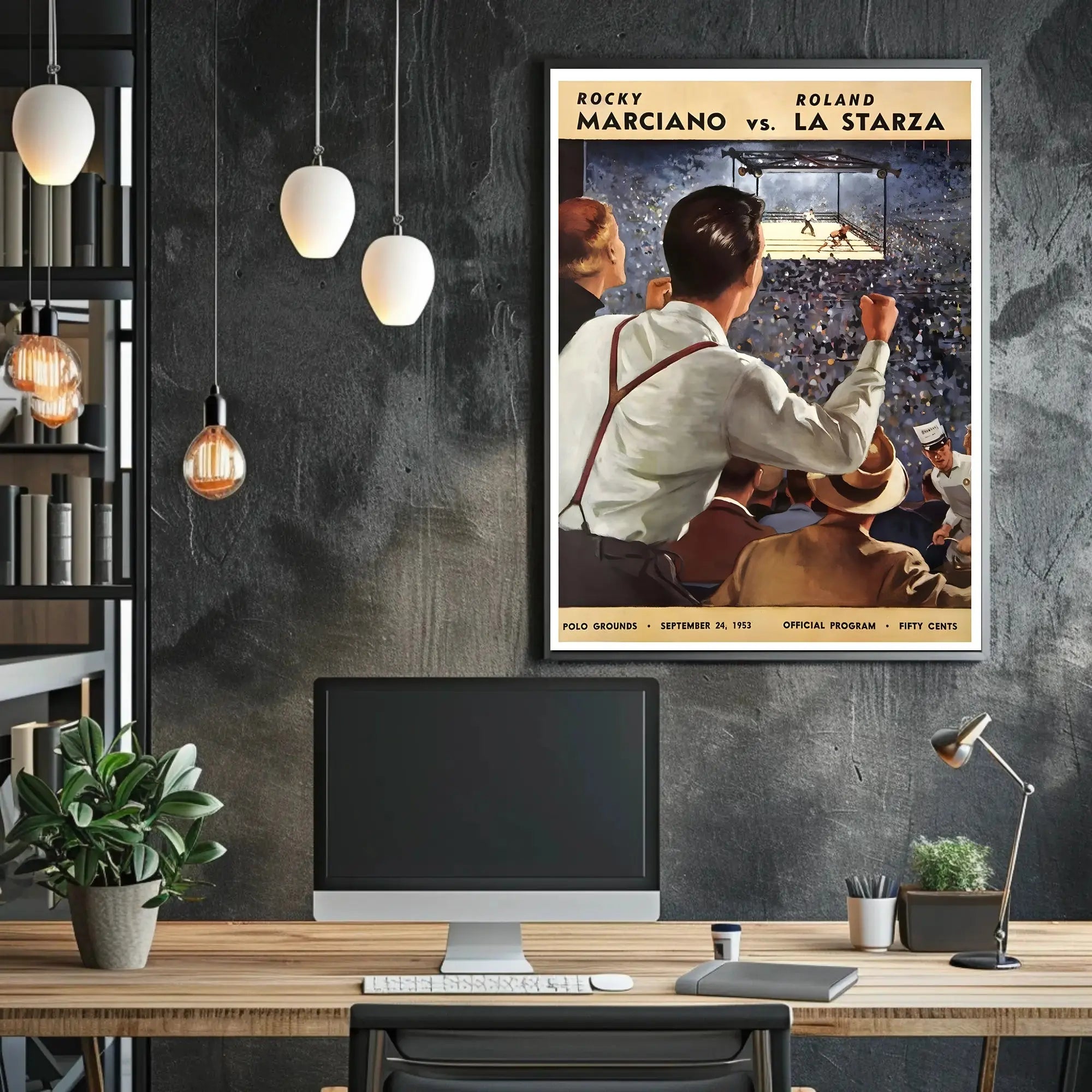 Rocky Marciano vs Roland La Starza Sports Poster PosterGoat
