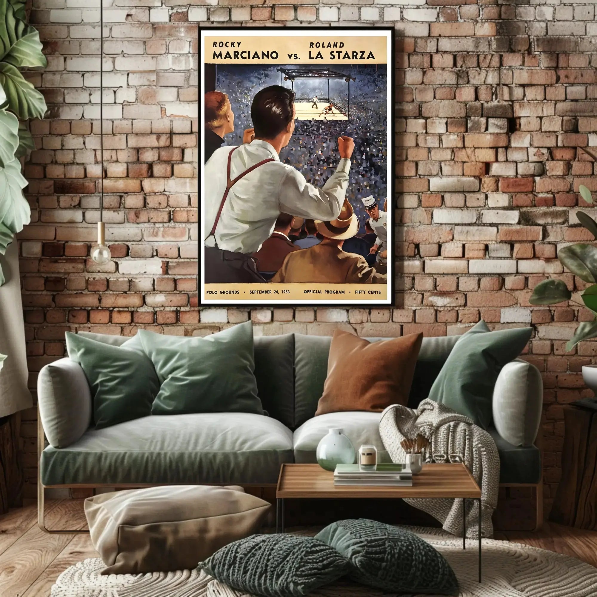 Rocky Marciano vs Roland La Starza Sports Poster PosterGoat