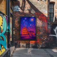 Roman Colosseum Celestial Dreamscape Artistic Poster PosterGoat