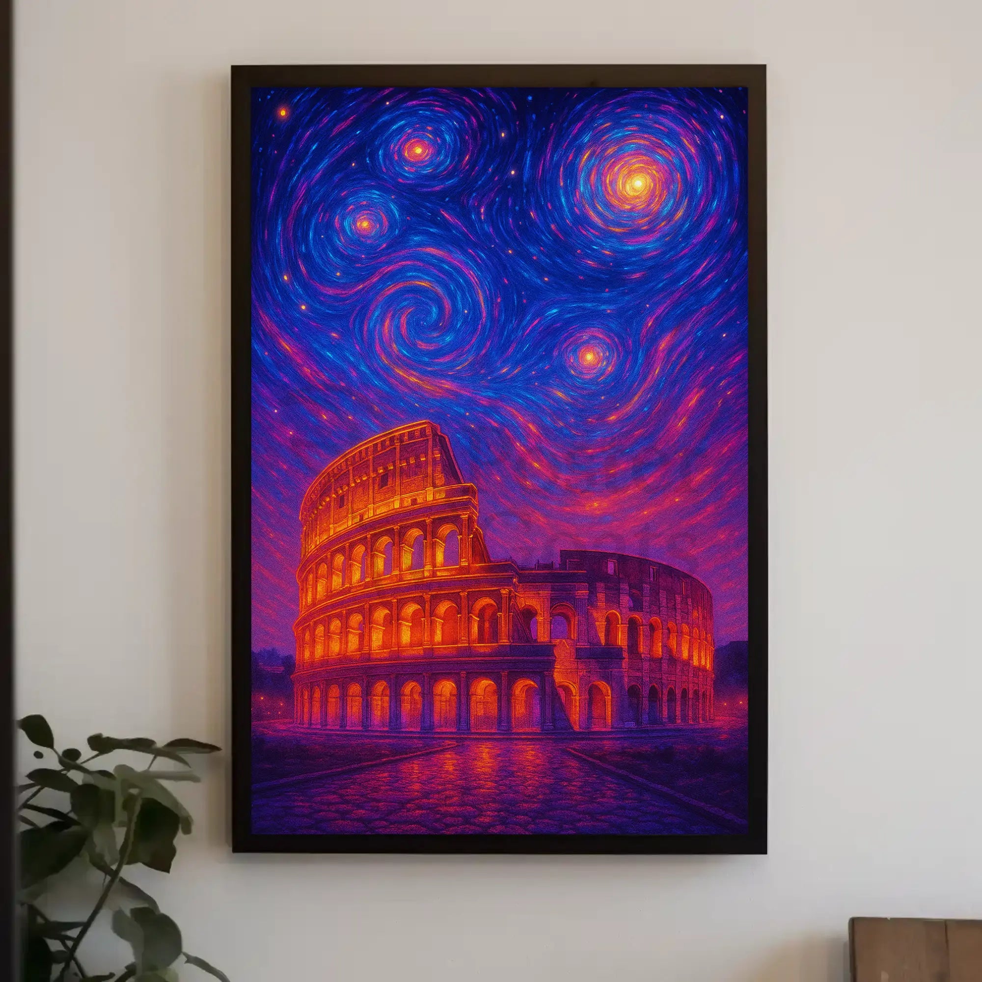 Roman Colosseum Celestial Dreamscape Artistic Poster PosterGoat