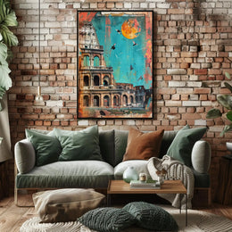 Roman Colosseum Mixed-Media Artistic Poster PosterGoat