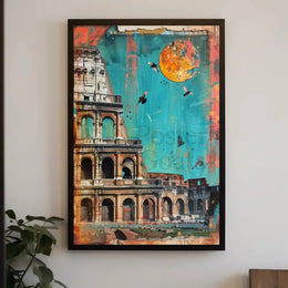 Roman Colosseum Mixed-Media Artistic Poster PosterGoat