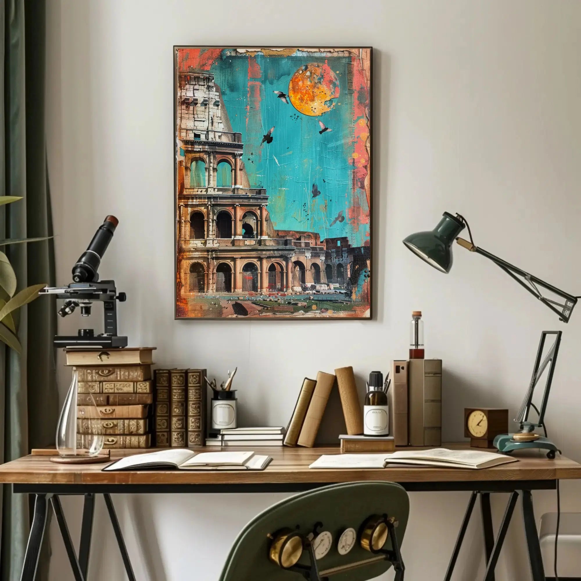 Roman Colosseum Mixed-Media Artistic Poster PosterGoat