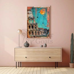 Roman Colosseum Mixed-Media Artistic Poster PosterGoat