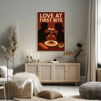Romantic Dining Vintage Scene Artistic Poster PosterGoat