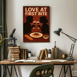 Romantic Dining Vintage Scene Artistic Poster PosterGoat