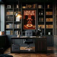 Romantic Dining Vintage Scene Artistic Poster PosterGoat