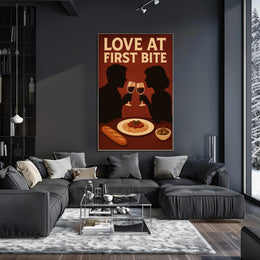 Romantic Dining Vintage Scene Artistic Poster PosterGoat