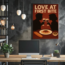 Romantic Dining Vintage Scene Artistic Poster PosterGoat